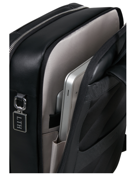 Sac à dos cuir 14,1 pouces Samsonite Image Biz Leather Noir, compartiment ordinateur ouvert