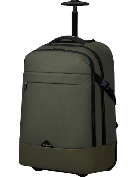 Sac à dos 2 roues 17,3 pouces Samsonite Roadseeker Vert Olive Foncé, vue de trois quarts