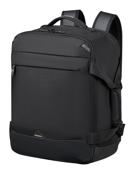Sac sous-siège convertible sac à dos M Samsonite Roadseeker Deep Black, vue de trois quarts