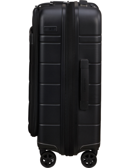 Valise cabine extensible 4 roues 55 cm Samsonite Neopod Noir, profil et poignée latérale