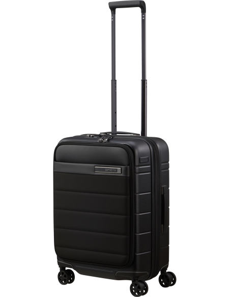 Valise cabine extensible 4 roues 55 cm Samsonite Neopod Noir, poignée télescopique déployée