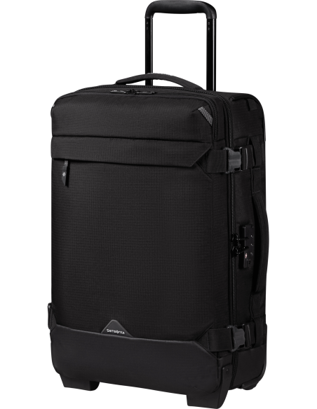 Sac de voyage cabine 2 roues 55 cm Samsonite Roadseeker Deep Black, vue de trois quarts