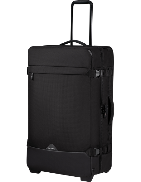 Sac de voyage soute 2 roues 79 cm Samsonite Roadseeker Deep Black, poignée télescopique déployée