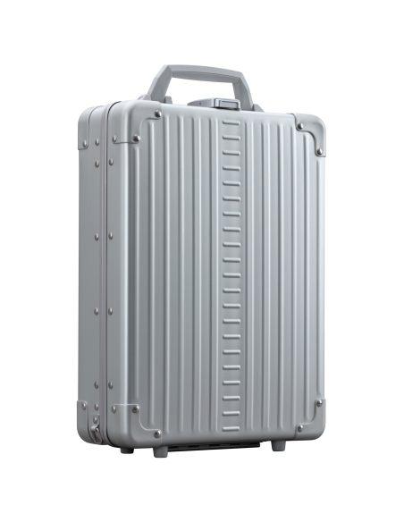 Serviette aluminium ALEON 42 cm Platinum, vue de trois quarts