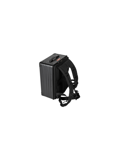 Sac à dos aluminium ALEON Hybrid 42 cm Onyx, dos en trois quarts