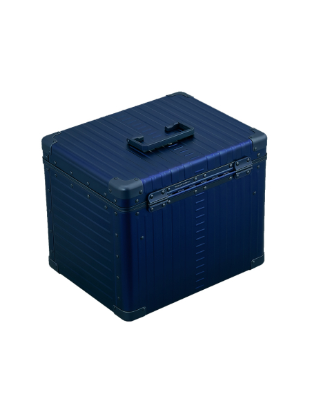Coffret aluminium ALEON EquiLux Classic 35 cm Sapphire, dos en trois quarts