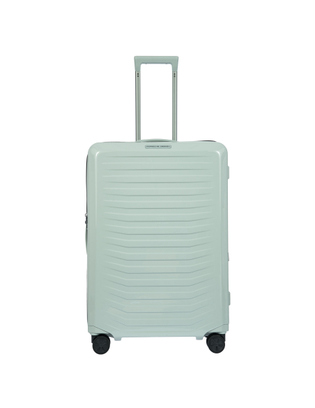 Porsche Design Roadster Hardcase 75 cm Chalk, face avec poignée télescopique déployée