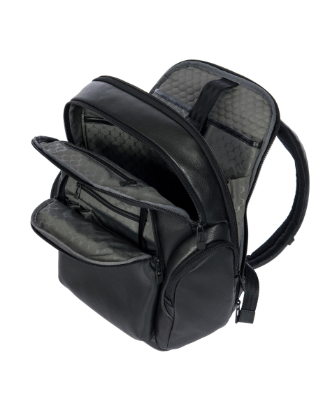 Sac à dos S Porsche Design Roadster Leather Evo Noir, intérieur ouvert