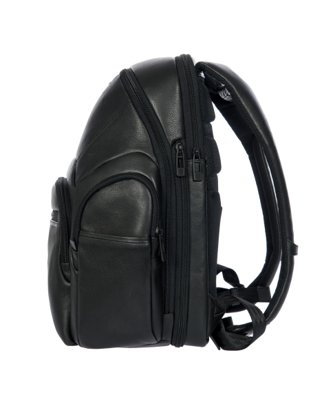 Sac à dos M extensible Porsche Design Roadster Leather Evo Noir, vue de profil