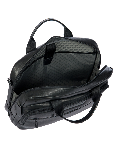 Serviette Porsche Design Roadster Leather Evo Noir, intérieur ouvert