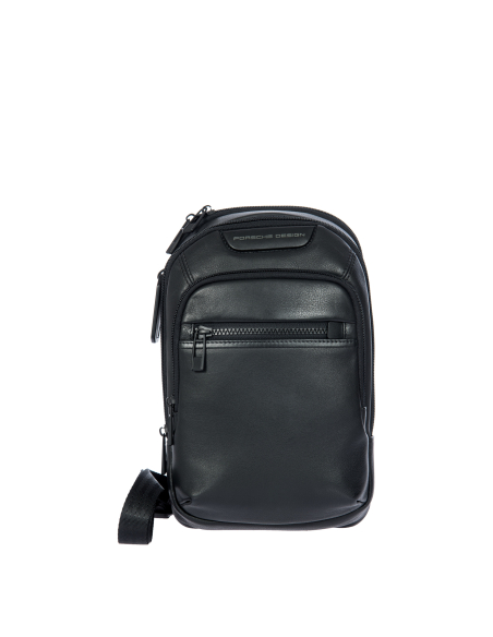 Sac à dos monobretelle Porsche Design Roadster Leather Evo Noir, référence OLH01539.001