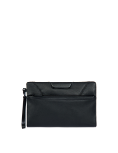 Pochette à dragonne avec poche avant Porsche Design Roadster Leather Evo Noir, référence OLH01543.001