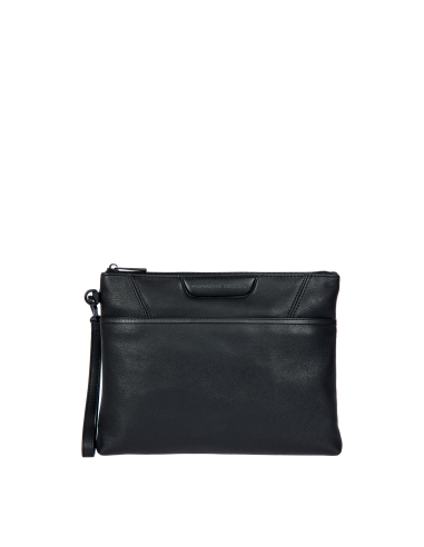 Pochette plate à dragonne Porsche Design Roadster Leather Evo Noir, référence OLH01544.001