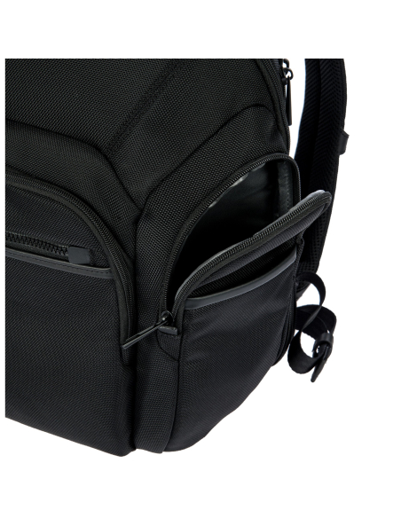 Sac à dos M extensible Porsche Design Roadster Nylon Evo Noir, poche latérale ouverte