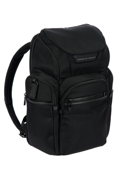 Sac à dos M Toploader Porsche Design Roadster Nylon Evo Noir, vue de trois quarts