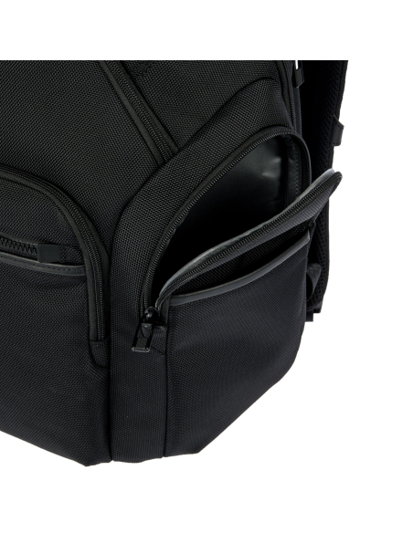 Sac à dos L Porsche Design Roadster Nylon Evo Noir, poche latérale ouverte