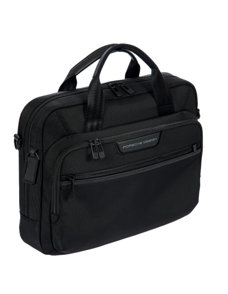 Serviette Porsche Design Roadster Nylon Evo Noir, vue de trois quarts