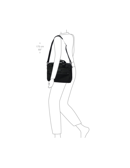 Serviette Porsche Design Roadster Nylon Evo Noir, portage illustré