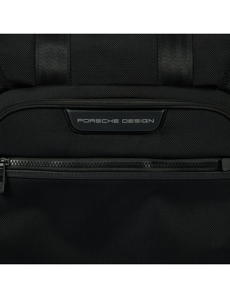 Sac cabas ordinateur Porsche Design Roadster Nylon Evo Noir, détail des finitions et du logo