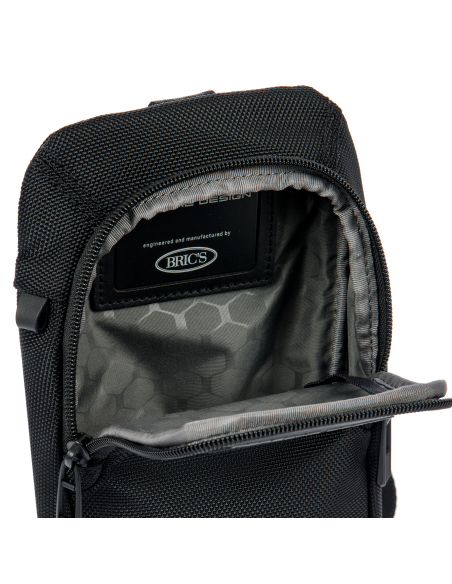 Sac porté croisé Porsche Design Roadster Nylon Evo Noir, intérieur ouvert