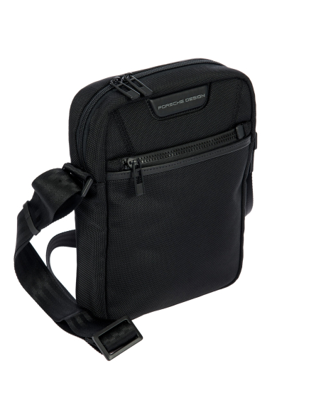 Sacoche XS Porsche Design Roadster Nylon Evo Noir, vue de trois quarts
