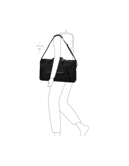 Sac de voyage extensible Porsche Design Roadster Nylon Evo Noir, portage illustré