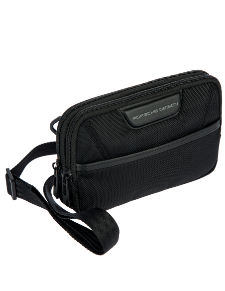 Pochette de voyage Porsche Design Roadster Nylon Evo Noir, vue de trois quarts