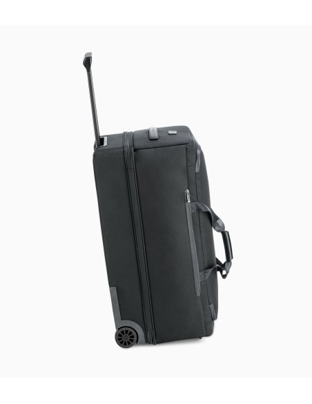 Profil du sac Roadster Nylon Noir avec poignée télescopique déployée