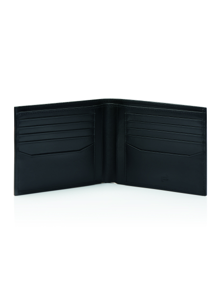Portefeuille ouvert, dix rangements pour cartes répartis sur les deux côtés — Porsche Design Classic Noir