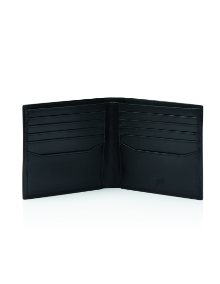 Intérieur à deux volets avec les fentes pour cartes et le rangement des billets — Porsche Design Classic Noir