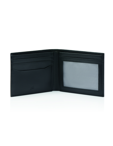 Intérieur avec trois fentes pour cartes à gauche et fenêtre en filet à droite — Porsche Design Classic Noir
