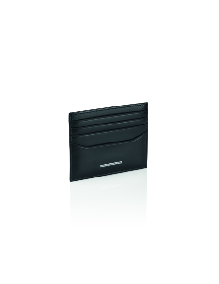 Porte-cartes Porsche Design Classic Noir, vue de trois quarts