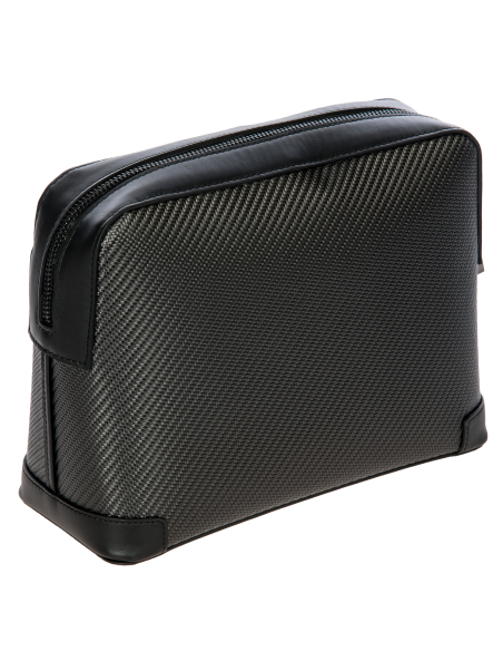 Trousse de toilette Porsche Design Carbon Noir, vue de trois quarts arrière