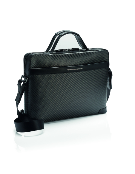 Sacoche S Porsche Design Carbon Noir, vue avec bandoulière
