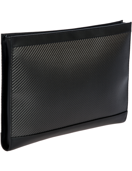 Housse ordinateur Porsche Design Carbon Noir, vue de trois quarts arrière