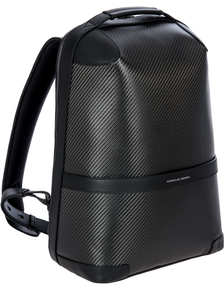 Sac à dos Porsche Design Carbon Noir, vue de trois quarts