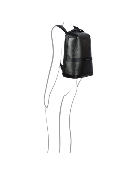 Sac à dos Porsche Design Carbon Noir, illustration du port sur le dos