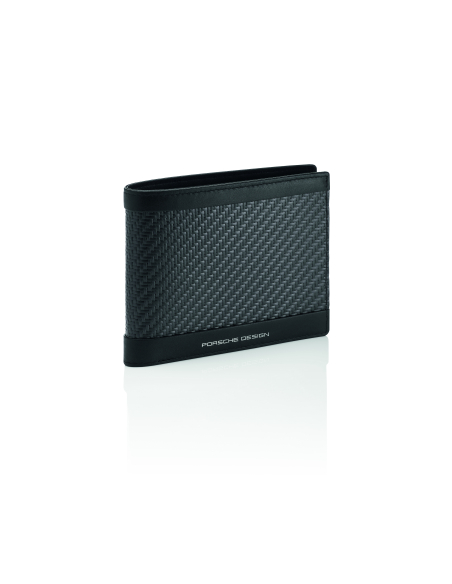 Portefeuille Porsche Design Carbon Noir, vue de trois quarts
