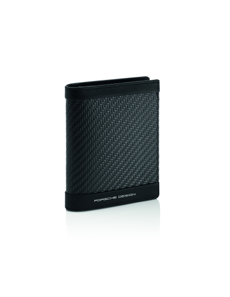 Portefeuille Porsche Design Carbon Noir, vue de trois quarts