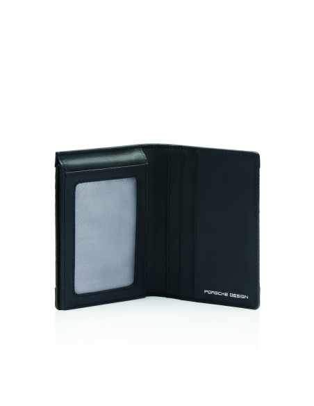 Portefeuille Porsche Design Carbon Noir, intérieur avec fenêtre transparente