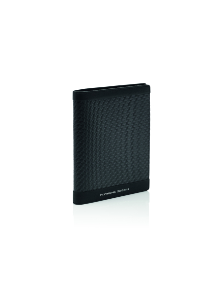 Porte-passeport Porsche Design Carbon Noir, vue de trois quarts