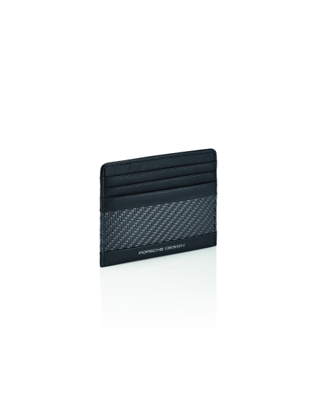Porte-cartes Porsche Design Carbon Noir, vue de trois quarts avant