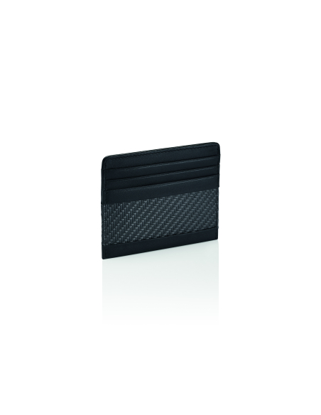 Porte-cartes Porsche Design Carbon Noir, vue de trois quarts arrière
