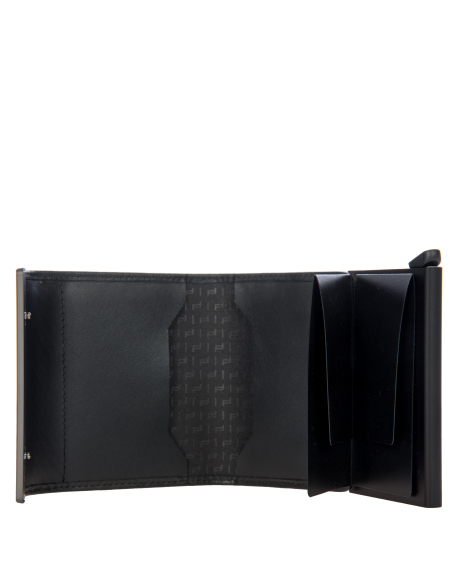 Porte-cartes Secrid Porsche Design Carbon Noir, intérieur ouvert