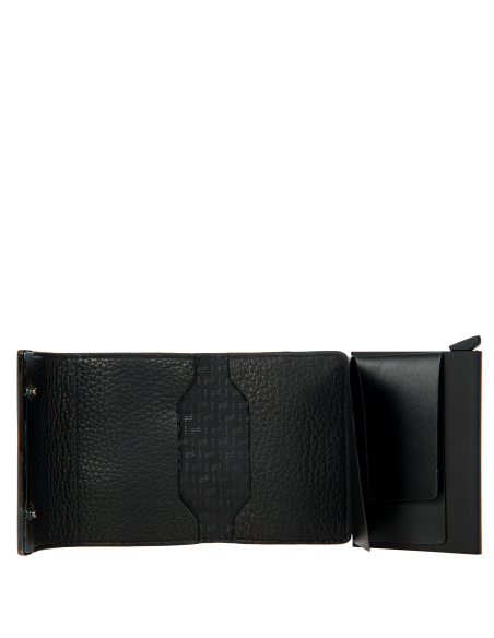 Porte-cartes en cuir Porsche Design Secrid Noir, intérieur ouvert