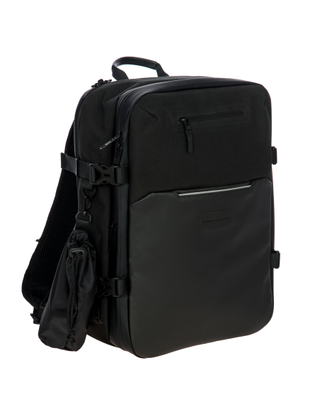 Sac à dos extensible Porsche Design Urban Eco Noir, vue de trois quarts