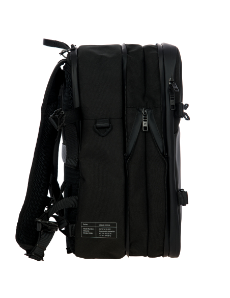 Sac à dos extensible Porsche Design Urban Eco Noir, profil avec extension ouverte