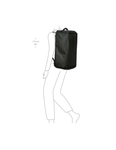 Sac de voyage convertible Porsche Design Urban Eco Noir, illustration du port sur le dos