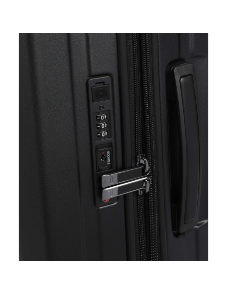 Roadster Hardcase extensible 55 cm Matt Black, serrure TSA et connexion USB