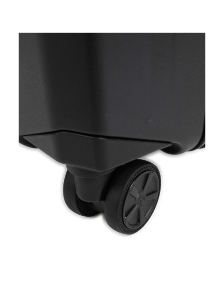 Roadster Hardcase extensible 55 cm Matt Black, détail de la double roue